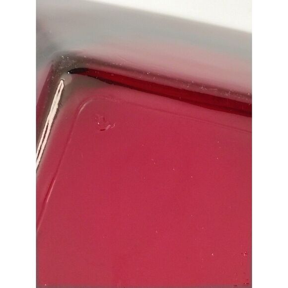 Vintage Ashtray Anchor Hocking Deep Ruby Red 4 1/2" 4-Slot Glass MCM Ash Tray - Picture 6 of 14